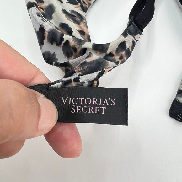 EUC Victoria's Secret Demi Push-up Underwire Bra Cheetah 34C Adjustable Straps - Picture 5 of 9